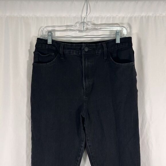 Express Jeans Women's Large 12 Black Denim Skinny High Rise Ultra Hyper Stretch - Picture 2 of 7